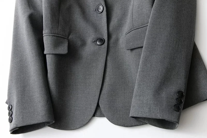 Maxdutti England Style Office Lady Fashion Simple Multicolor Solid Single Breasted Elastic Casual Blazers Women Jackets Tops