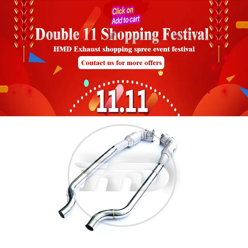 

HMD Exhaust System High Flow Performance Downpipe for Maserati GranTurismo 4.2L Car Accessories With Catalytic Converter