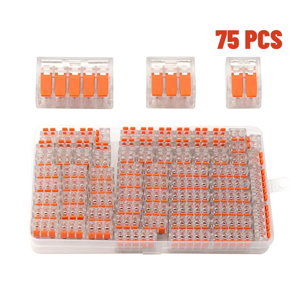 

75 шт., многоразовые электрические коннекторы для проводов