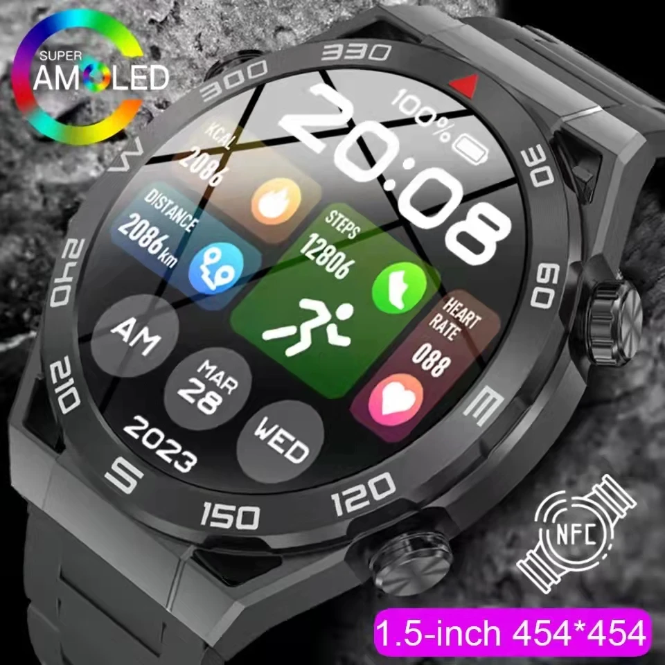

Смарт-часы для Huawei Watch Ultimate мужские, умные часы с функцией измерения ЭКГ + ППГ, Bluetooth, GPS, трекером движения, компасом, браслетом, деловые часы