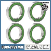 6803 2rsv max bearing 17265 mm 4pcs c2 full balls bicycle pivot repair parts 6803 2rs rsv ball bearings 6803 2rs 6803llu