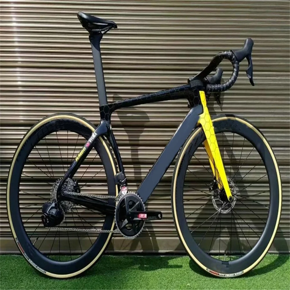 

T1000 S5 Carbon Road Complete Bike Champion Disk Bicycle with R7020 Groupset 60MM Disc Wheelset