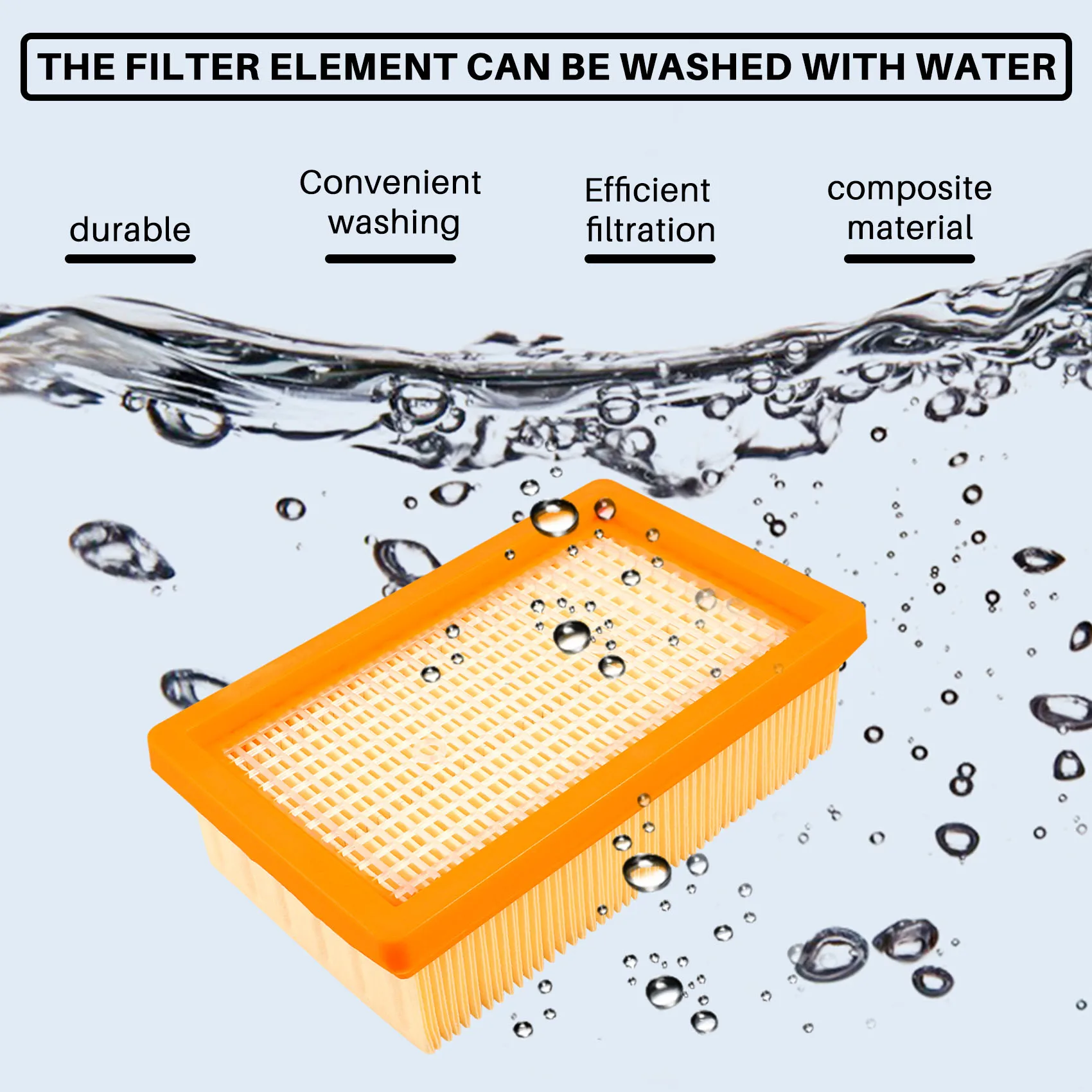 Сменный фильтр для пылесоса KARCHER 3 шт. плоские плиссированные фильтры MV4 MV5 MV6 WD4 WD5