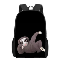 folivora sloth slow lovely 3d print school bag set for teenager girls primary kids backpack book bags children bookbag