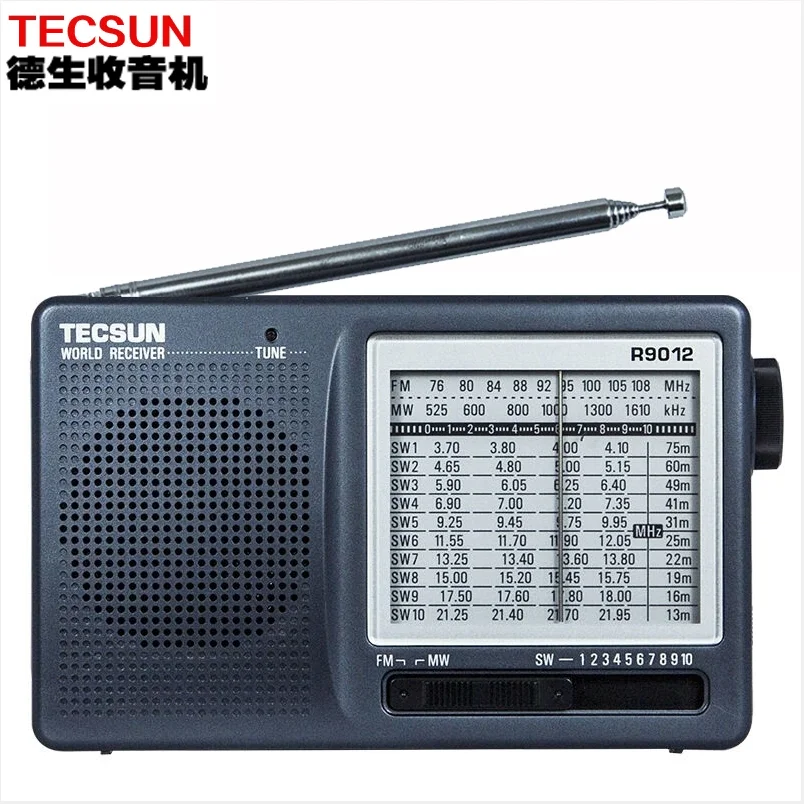

TECSUN R-9012 FM/AM/SW Radio 12 Bands Portable Receiver Radio High Sensitivity Selectivity Low Noise FM/AM/SW Radio