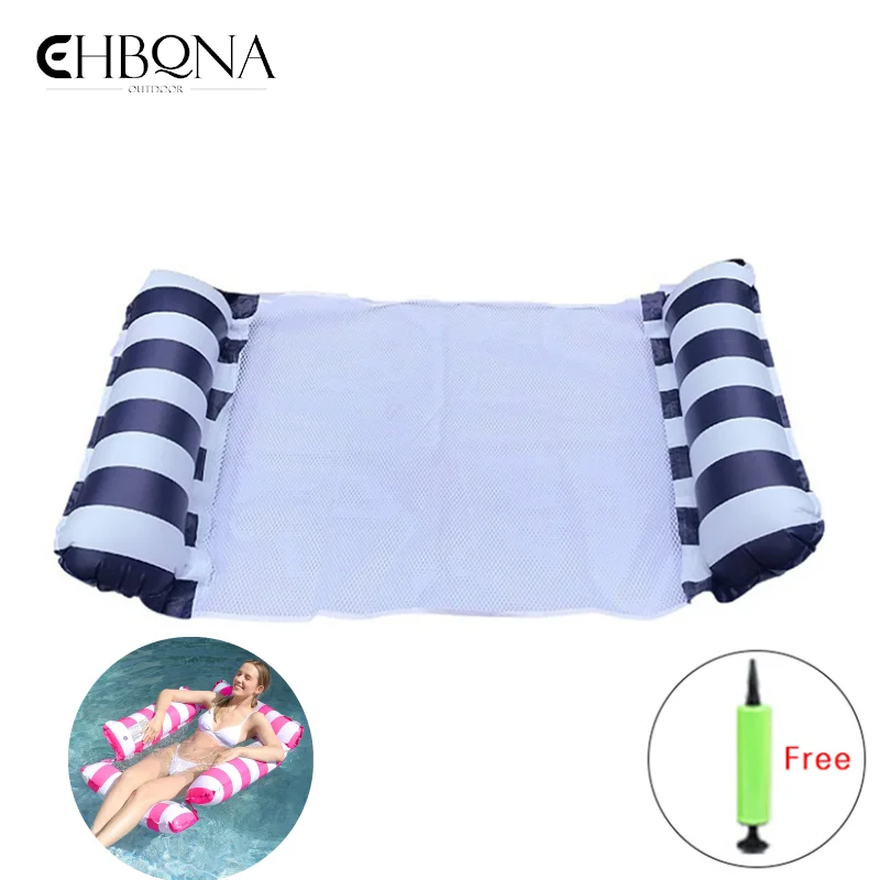 

120x70cm Summer Seat Lounge Bed Inflatable Floating Water Hammock Air Mattress Swimming Hammock Boat Pool Chair