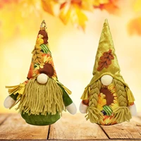 thanksgiving sunflower faceless dwarf doll cute felt sunflower garden gnomes thanksgiving tray decoration housewarming ornaments