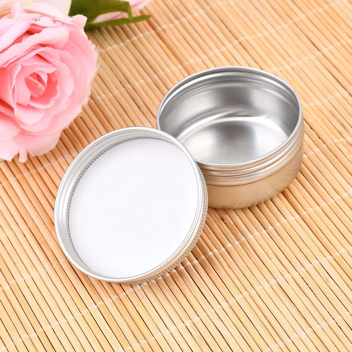 

10/6/1pcs 50ml dental thread aluminum can 57*27mm round aluminum box cosmetics tea pills jewelry food general packaging box