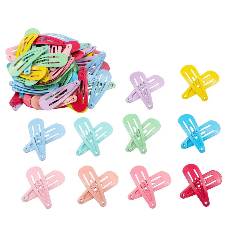 

50 Pcs Colorful 3cm Baby Girls Metal Doll accessories Hair Clips No Slip Metal Hair Barrettes Hair Pins Kids Baby accessories