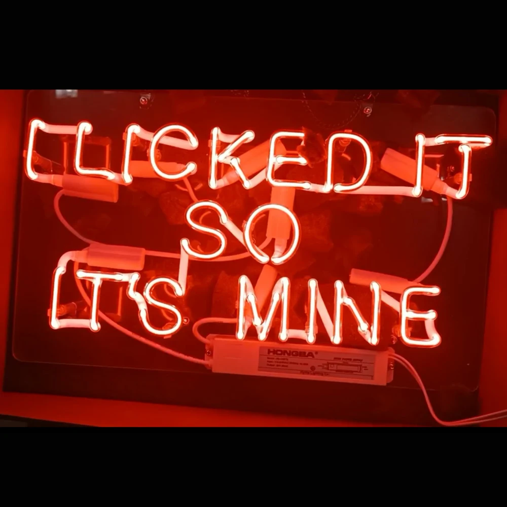 I Licked It So It's Mine Неоновая вывеска на заказ Ручная работа Настоящая стеклянная