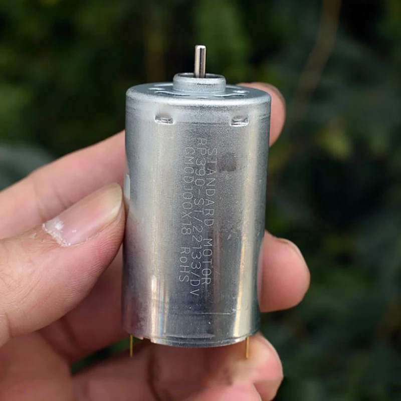 Стандартный двигатель RP390, постоянный ток 12 В, 18 В, 24 В, 13800 об/мин, высокоскоростной большой крутящий момент, сильный магнитный двигатель 28 мм, робот-подметание, электрическая игрушка «сделай сам»