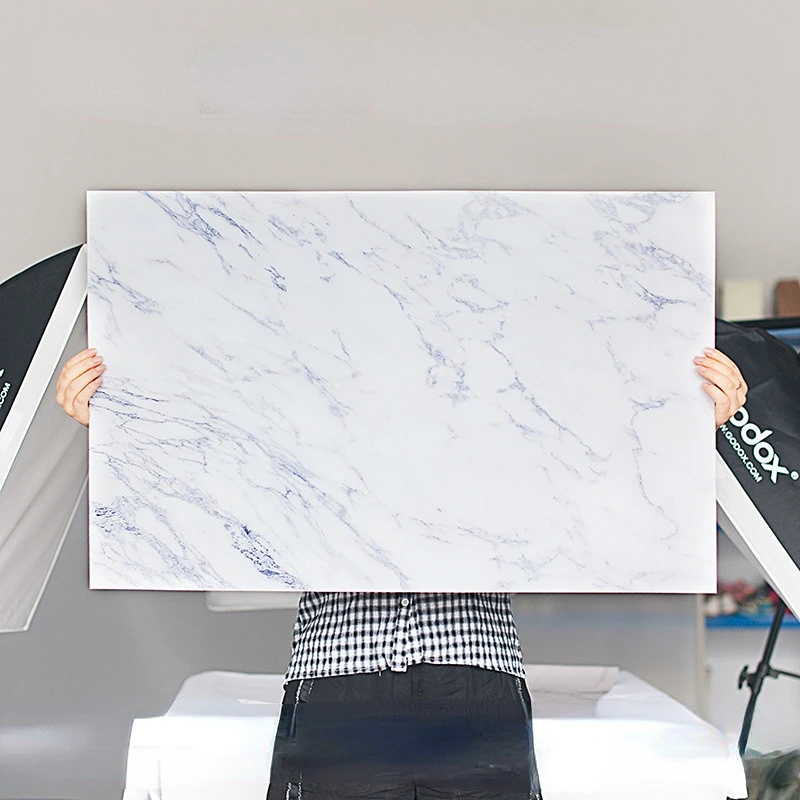 

INS Style Double-Sided Waterproof Wood Grain Marble Photography Props Background Paper Food Cosmetics Photography Background