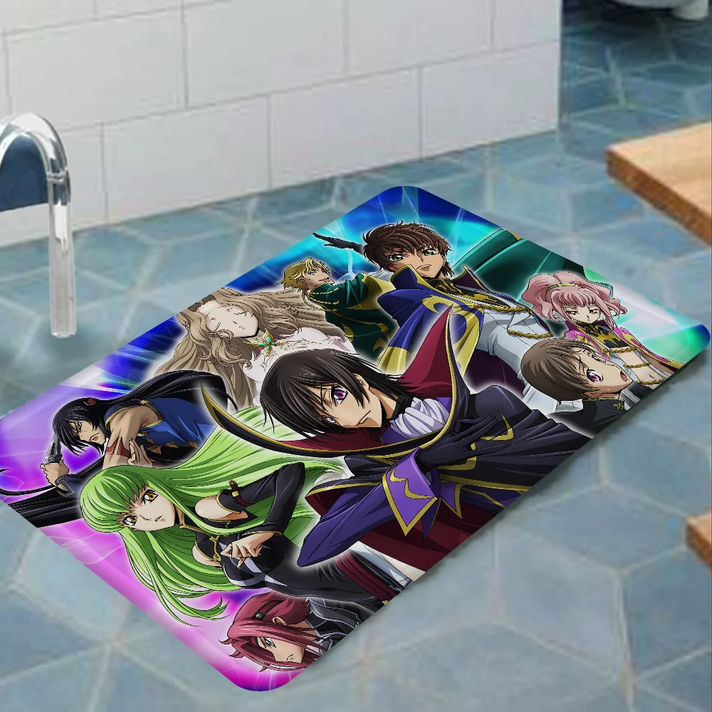 Code Geass Floor Mat INS Style Soft Bedroom House Laundry Room Anti-skid Household Carpets