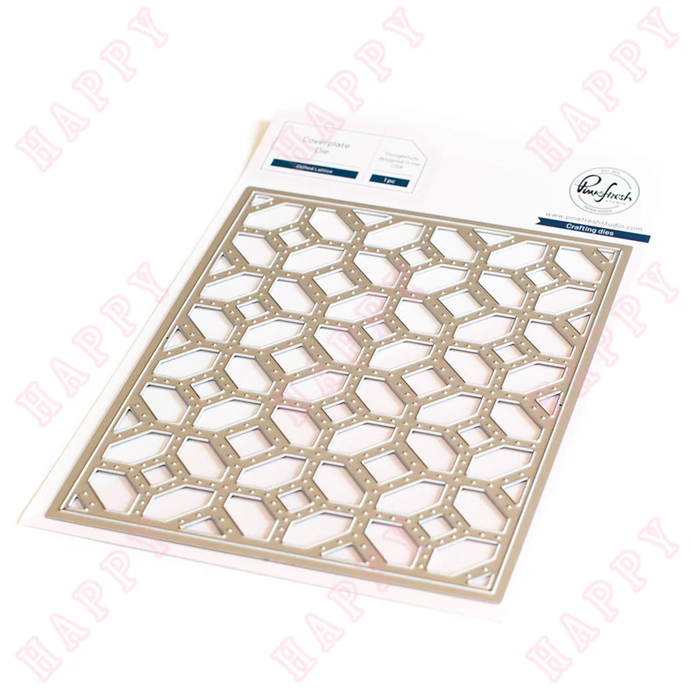 

2022 Metal Cutting Dotted Lattice Coverplate Die Paper Craft Knife Mould Blade Punch Scrapbook DIY Decoration Embossing Template