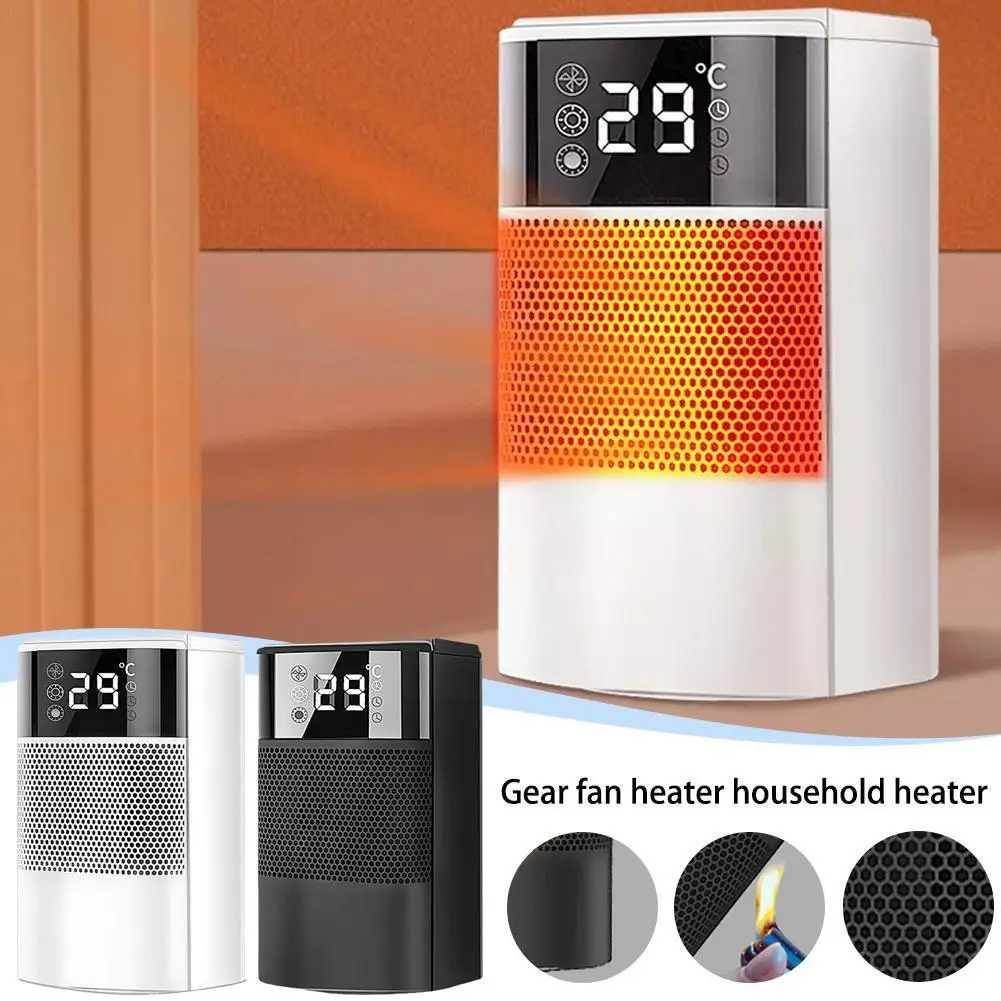 

Electric Heater With Led Display Heating Fan Timing Adjust Speed Shake For Home Room Warmer Winter Applian W1g1
