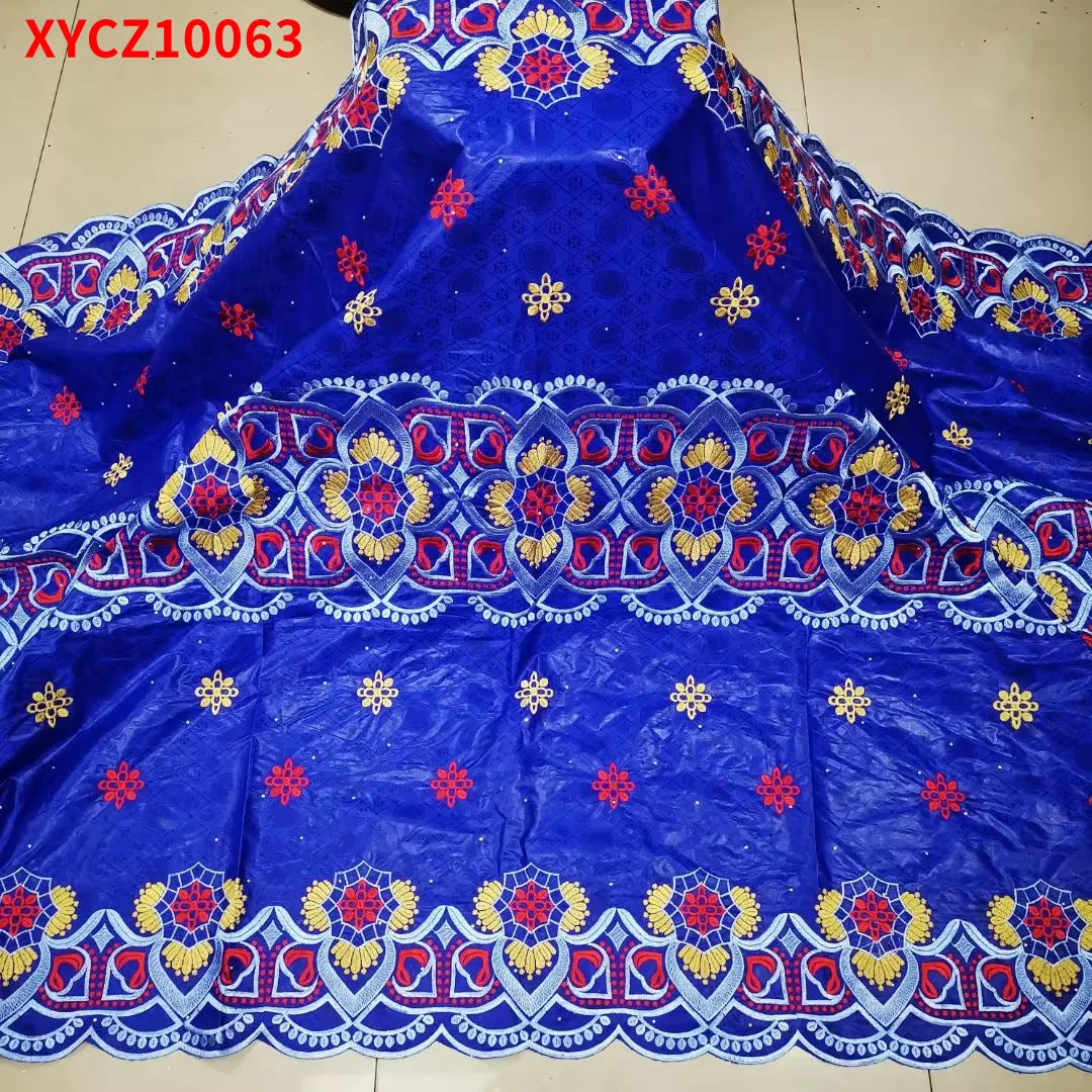 

African Fine Bazin lace Cloth Bridal Fabric 5 Yards/Piece XYCI09068