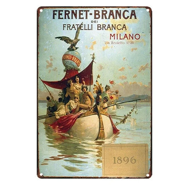 

Металлический жестяной ретро-постер fernet branca Bar Pub Home Vintage