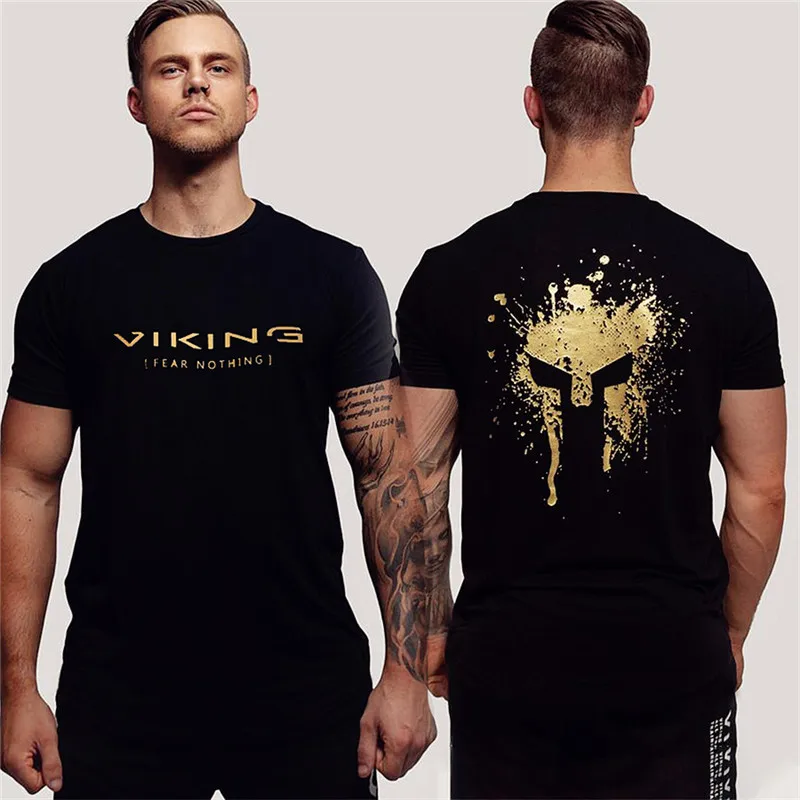 

Summer Men's Casual T-Shirt Gym Fitness Outdoor Running Short Sleeve T-Shirt Fashion O Neck Warrior Gym Oversized Men‘s Clothing