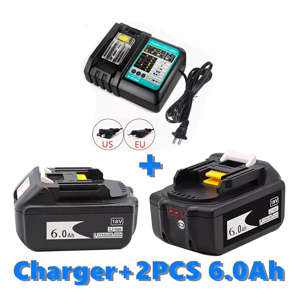 

Новый оригинальный аккумулятор BL1860 18 в 6000 мАч литий-ионный аккумулятор для Makita 18 В батарея BL1840 BL1850 BL1830 BL1860B + 3A зарядка