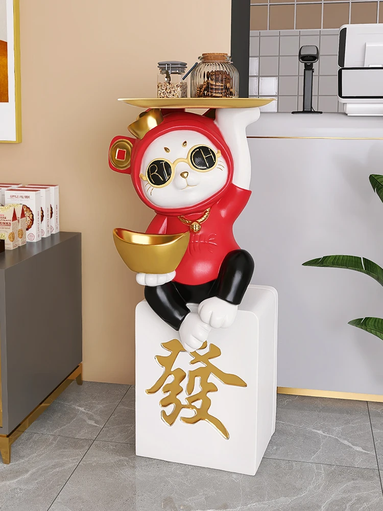 

Creative Fortune Cat Large Floor Ornaments Living Room Home Decoration Moving Opening Gift Housewarming Gifts