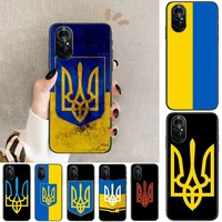 ukraine flag luxury clear phone case for huawei honor 20 10 9 8a 7 5t x pro lite 5g black etui coque hoesjes comic fash design