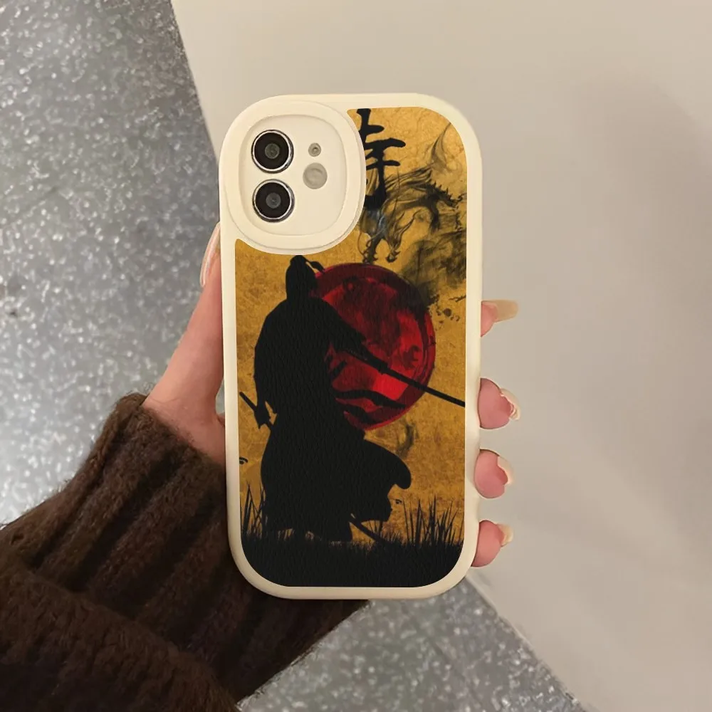 Japan Samurai Red Sun Phone Case Hard Leather For IPhone 14 13 12 Mini 11 14 Pro Max Xs X Xr 7 8 Plus 6 6s