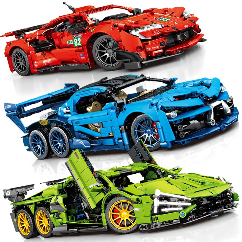 

Technical Expert Remote Control Super Sports Car Model Building Blocks City Supercar Racing Speed Vehicle Bricks MOC Toys Gifts
