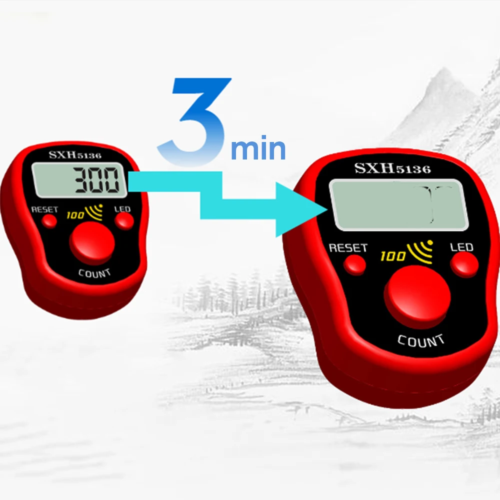 

5-канальный компактный портативный цифровой электронный счетчик пальцев с ЖК-дисплеем