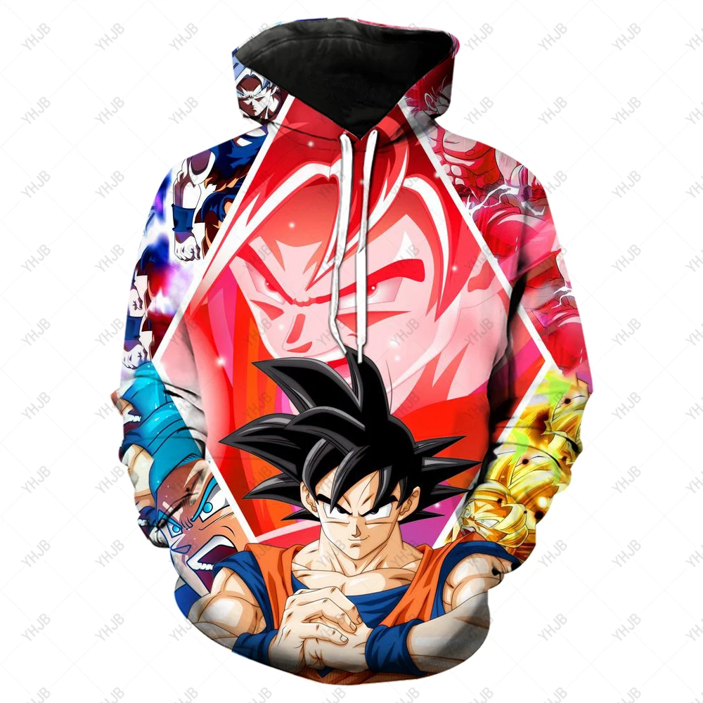 Фото Толстовка с капюшоном Dragon Ball Z для детей, свитшот с 3D принтом для мальчиков и девочек, модный Свободный пуловер с длинным рукавом на весну и осень, Goku Veget №5