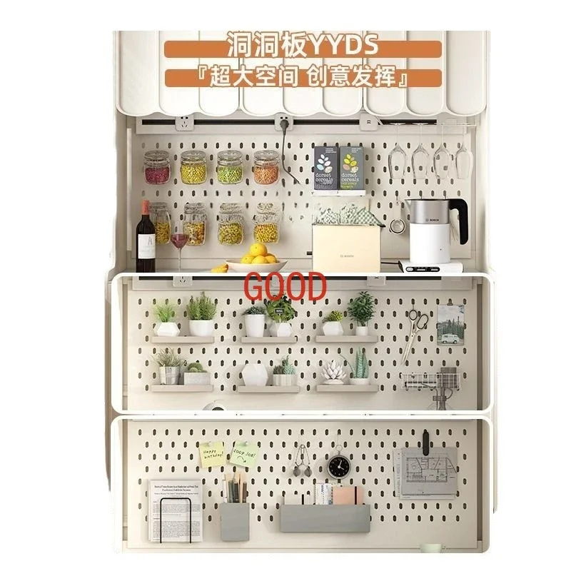 Шкаф-сервант в кремовом стиле встроенный настенный высокий шкаф кухонный для