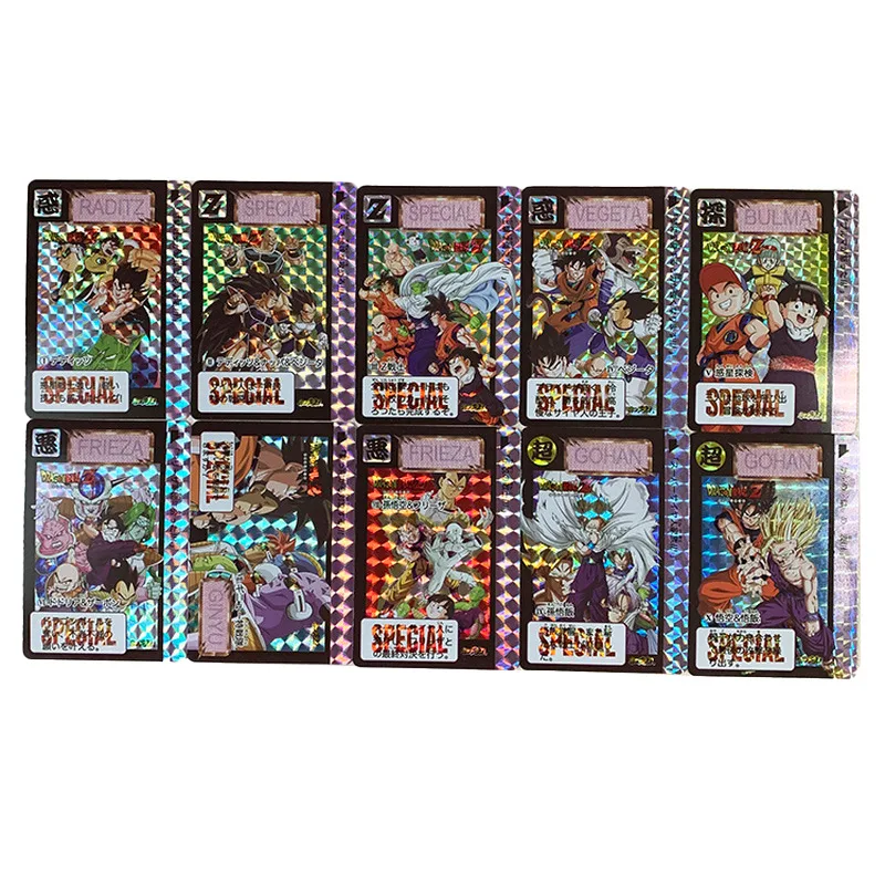 

10 шт. Драконий жемчуг Z Фриза рефракционный композитный процесс флэш-карта детская игрушка игровая коллекция карт подарок