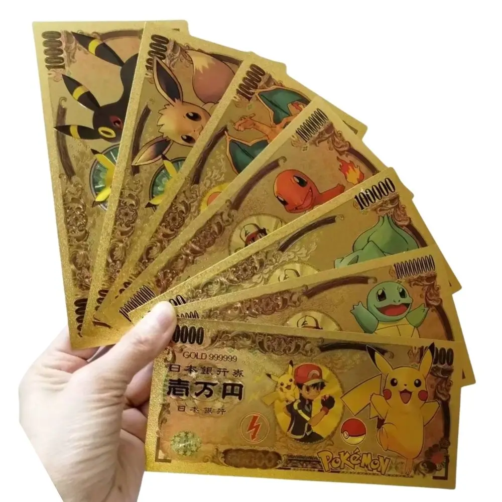 

Pokemon Kapikachu Pokemon gold banknote 10000 yen classic childhood memory gold polymer banknote collection