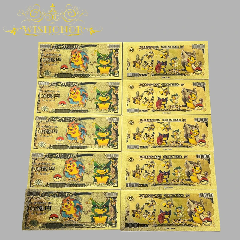 

15 новых моделей японских аниме милых карманных животных иен Золотые пластиковые карты Монстр манга заметки для детей подарки на день рожде...