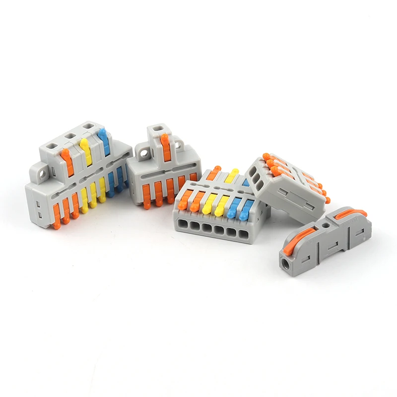 5PCS Universal Compact Wire Connector Splitter Quick Electrical Cable Splice Terminal Block For 28-12AWG Small Wiring Connectors |