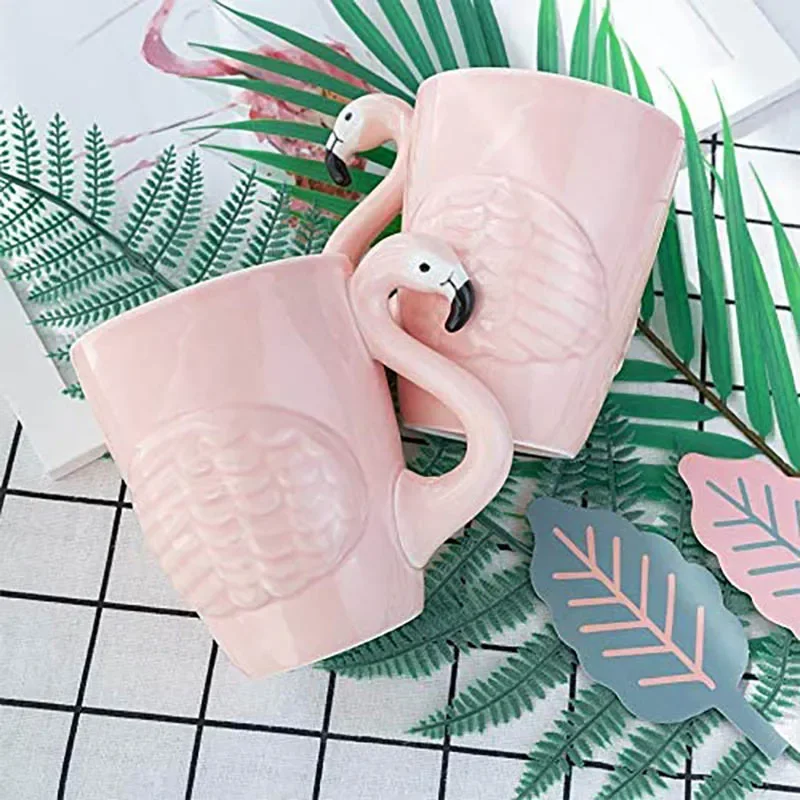 Набор чайников с фламинго керамический чайник ручкой милая чашка изображением
