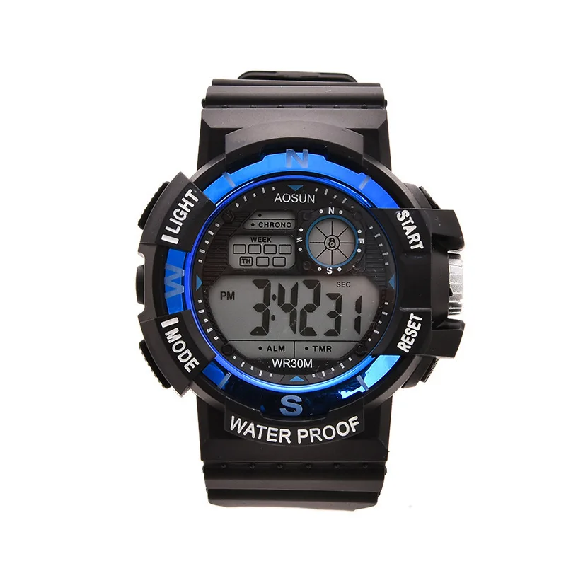 Часы наручные электронные для мальчиков спортивные водонепроницаемые