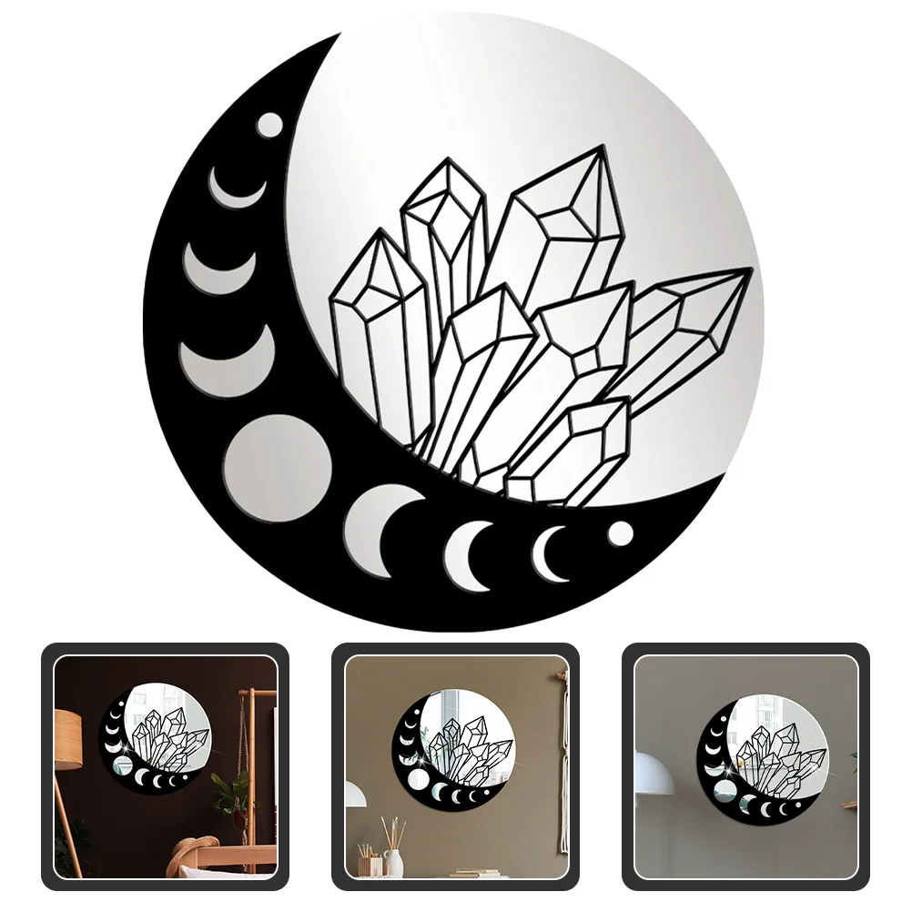 

Wallfor Decor Mirrors Sticker Decorativebathroom Acrylic Walls Moon Tile Diy Self Adhesive Murals Bohemia Decals Room Mirrored