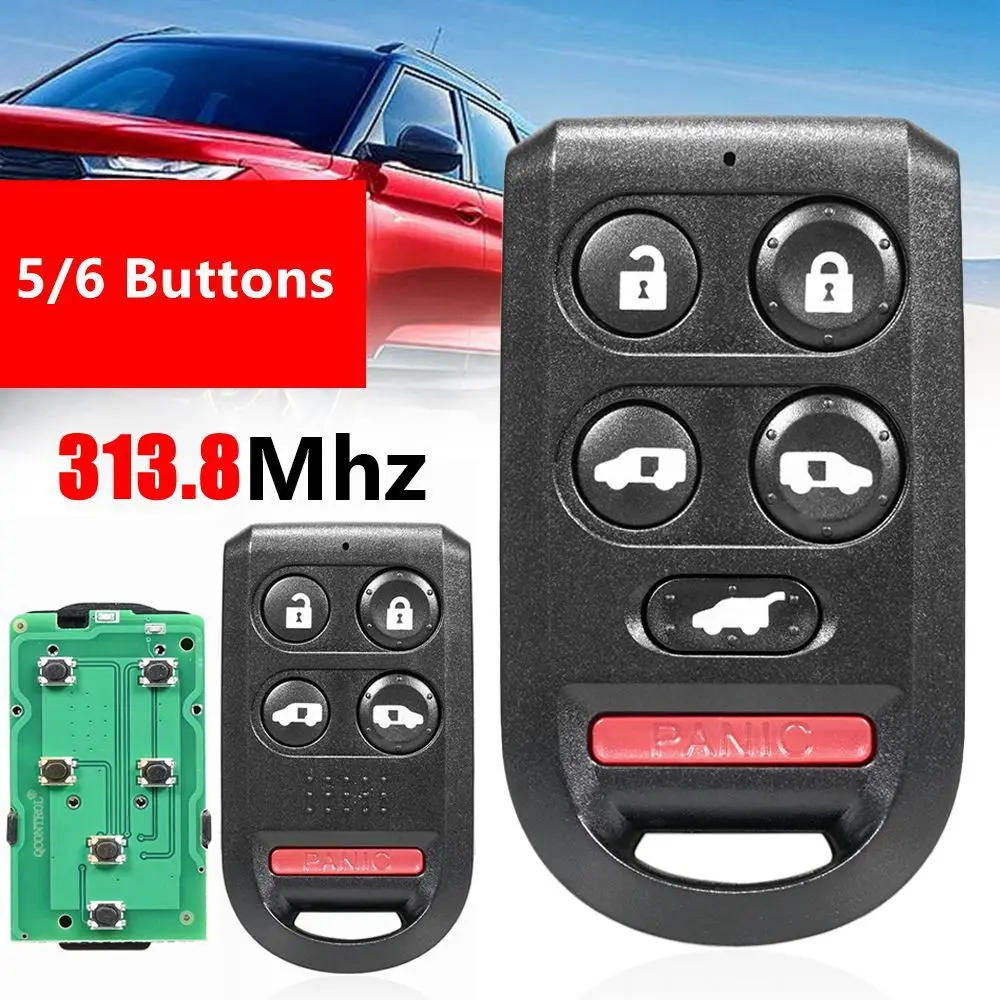 

Parts for Car Vehicles 6 Butons Durable 313.8MHz Keyless 5 Buttons Remote Key fob Remote Car Key