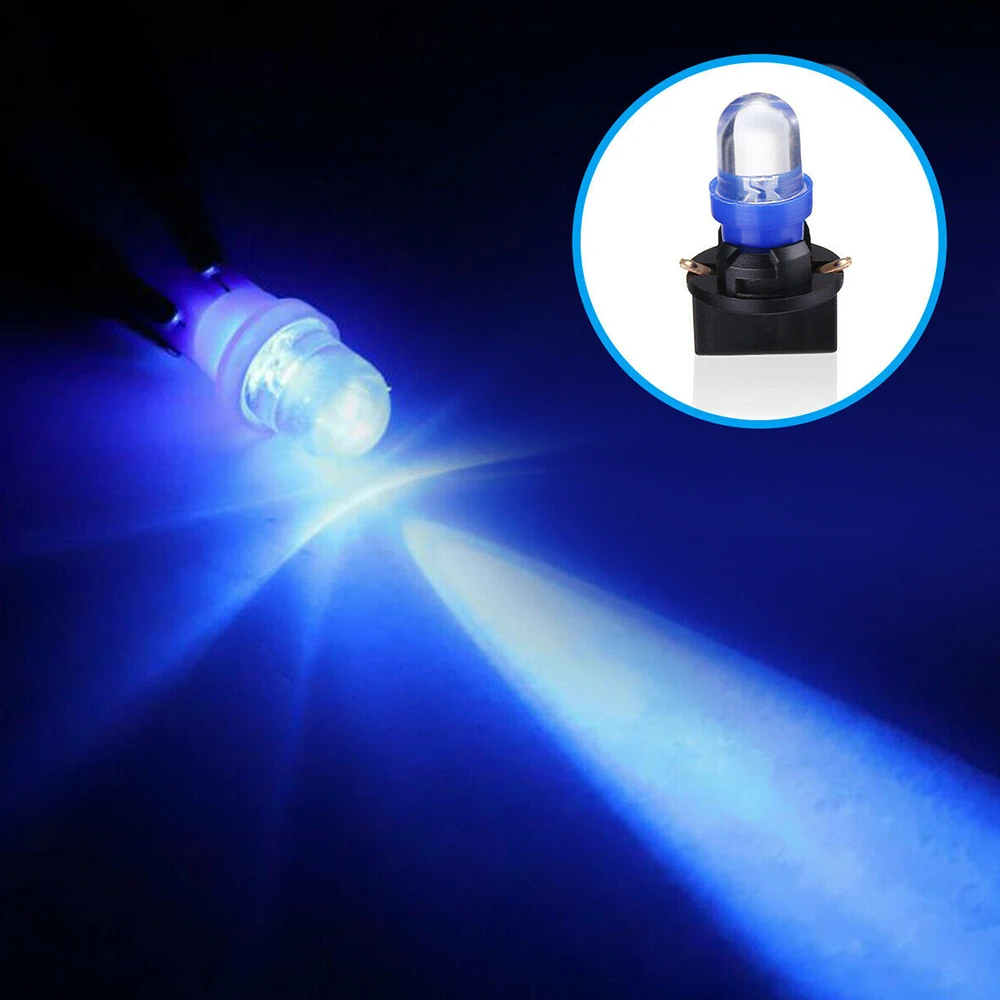 

10Pcs Blue T10 194 LED Car Light For Instrument Gauge Cluster Dash Light W/ Sockets Auto License Plate Lamp Dome Light