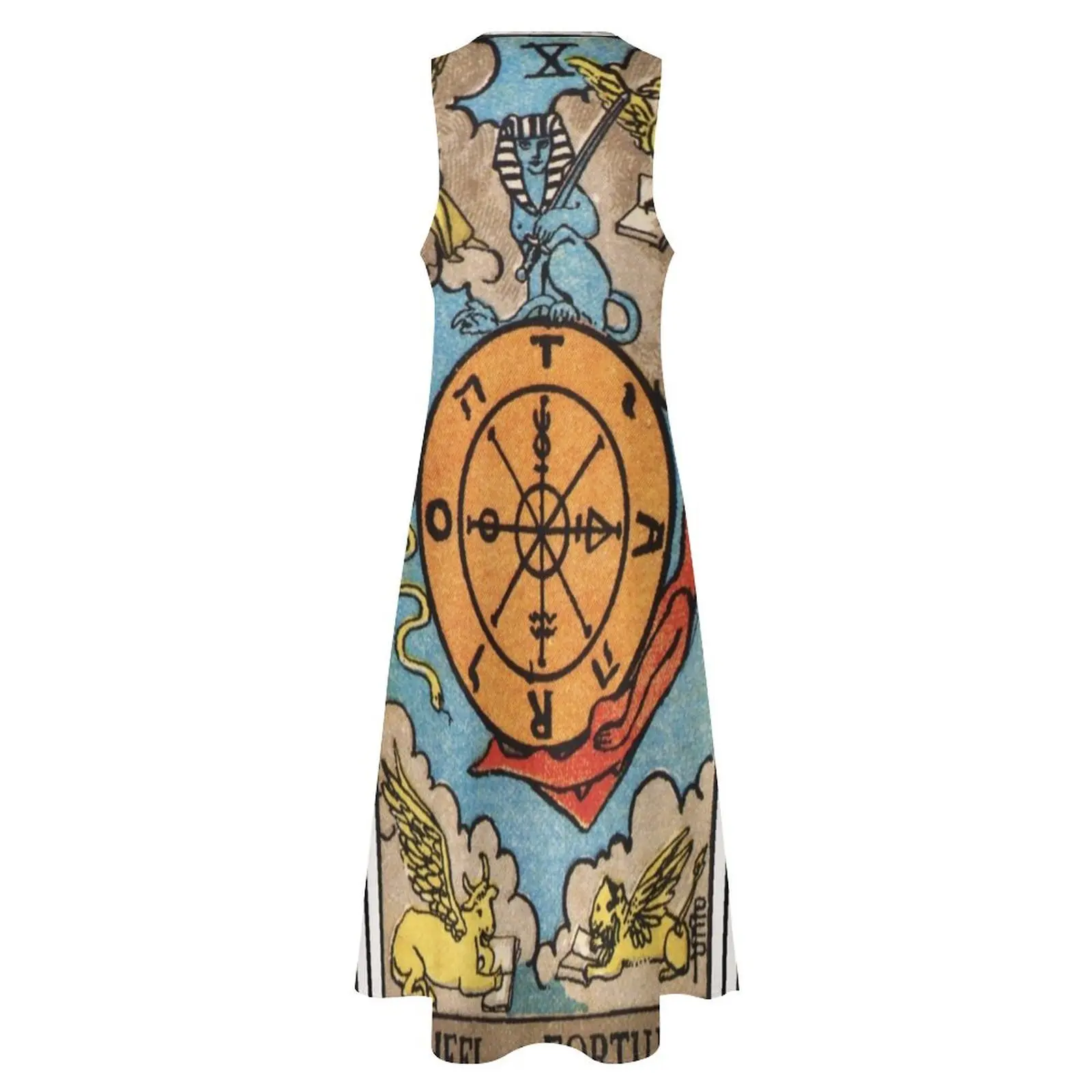 X. Длинное платье Wheel of Fortune Tarot Card женские летние платья чувственное сексуальное