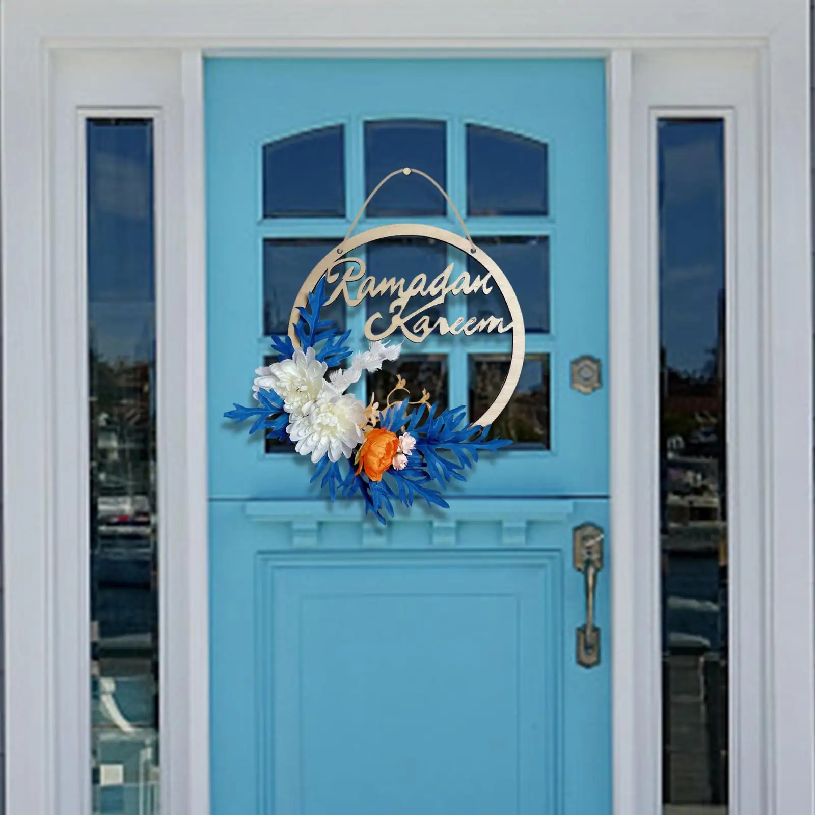 

Eid Ramadan Wreaths Front Door Artificial Flowers for Farmhouse Ornament