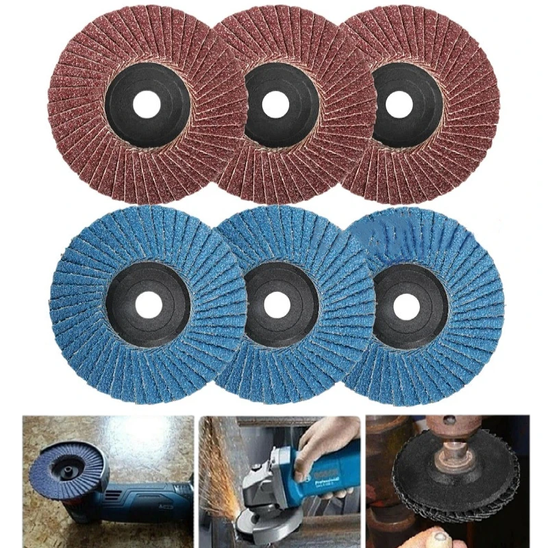 Hiqalty 3Inch Flap Discs 75mm Grinding Wheels Sanding Discs 40/60/80/120 Grit For Angle Grinder polishing of Metal Wood Plastic  - buy with discount