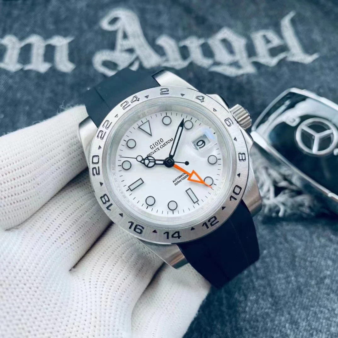 

automatic mechanical men watch black rubber