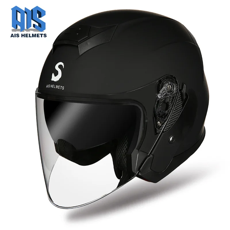 New AIS Open Face Motorcycle Helmet Men Women Electric Safety Scooter Motorbike Riding Jet Casco Moto Capacete