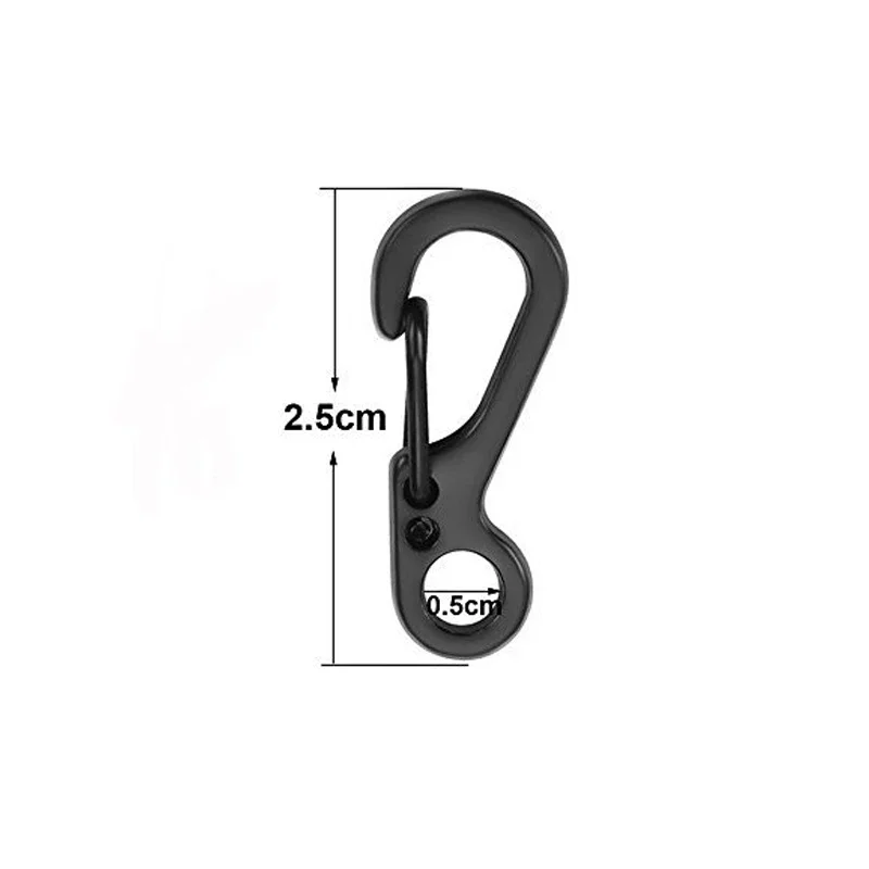 

10 pcs/ batch carabiner camping survival climbing spring backpack buckle key chain umbrella rope hook key chain