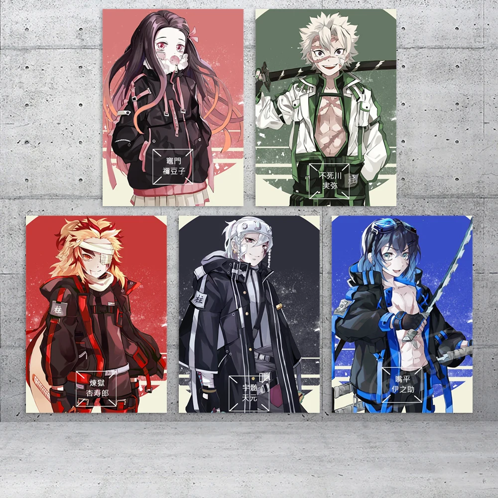 

Demon Slayer Canvas Shinazugawa Sanemi Home Decor Print Painting Himejima Gyoumei Poster Anime Wall Art Pictures For Living Room
