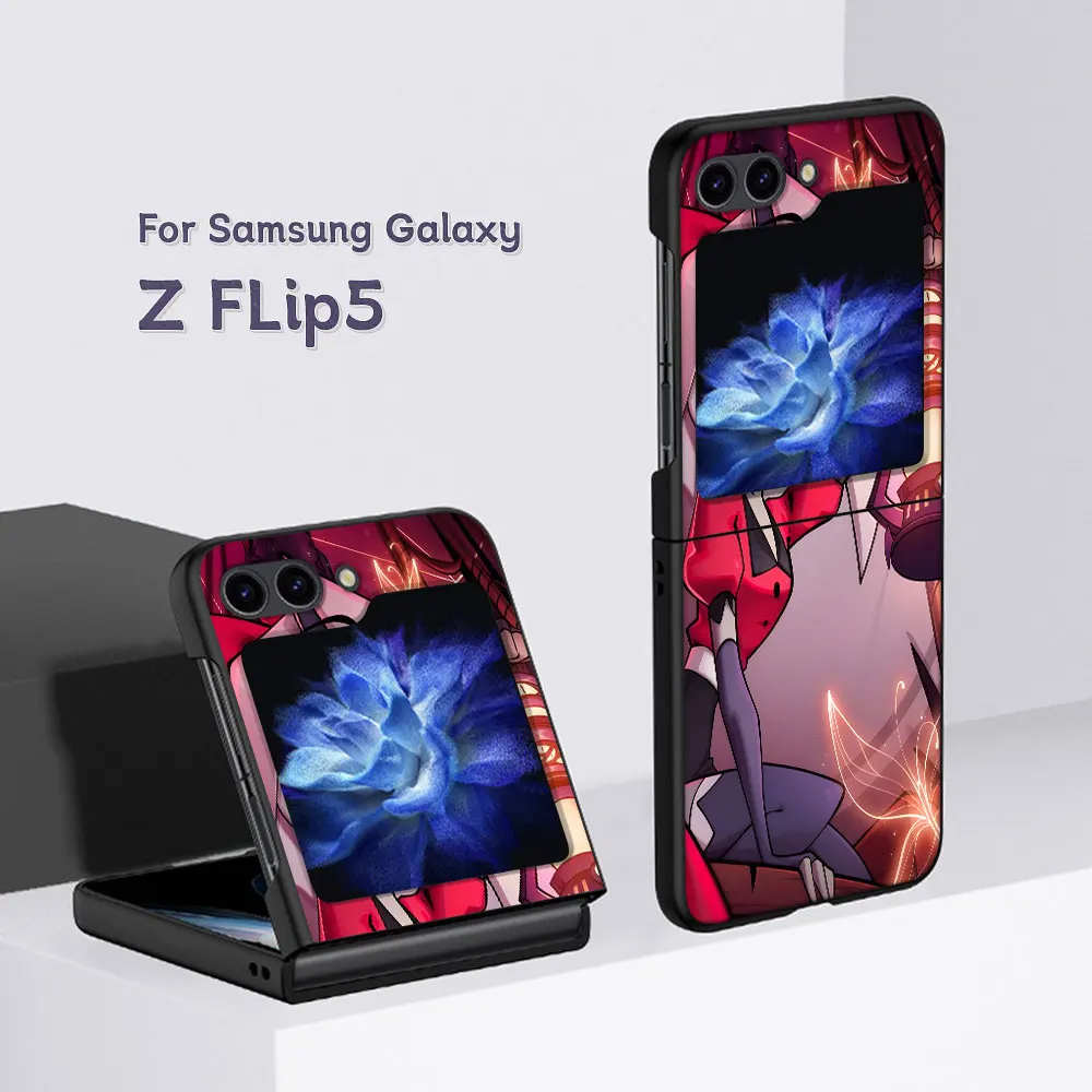 Alastor Hazbin Hotel AD чехол для Samsung Galaxy Z Flip5 мобильный телефон Bag Flip 5 Hard PC Cover Zflip5 черный