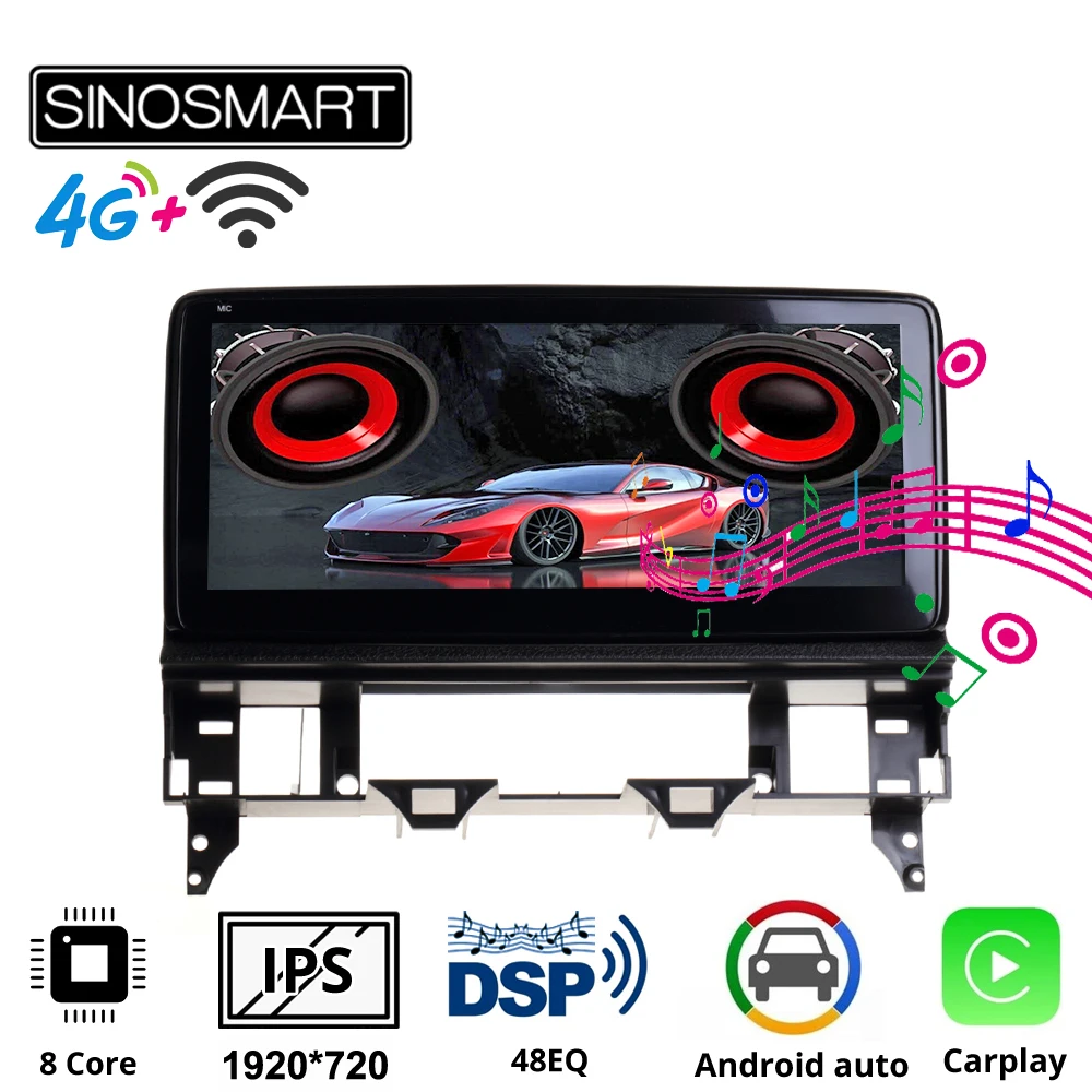 For Mazda 6 2002-2008 8 Core Cpu 48eq 1920*720 Screen Support Bose Keep Cd System