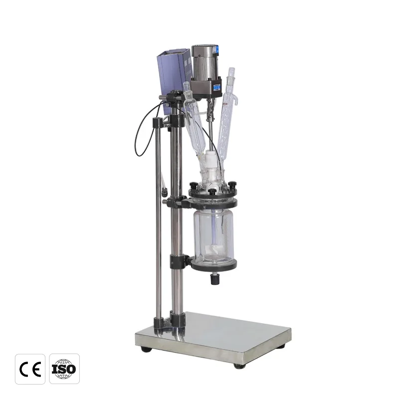 Kup ZOIBKD Sprzęt Laboratoryjny 1L ~ 5L Pojemność Podwójnie Osłonięty Szklany Reaktor Może Być Używany Do Destylacji Mieszanie Refluks