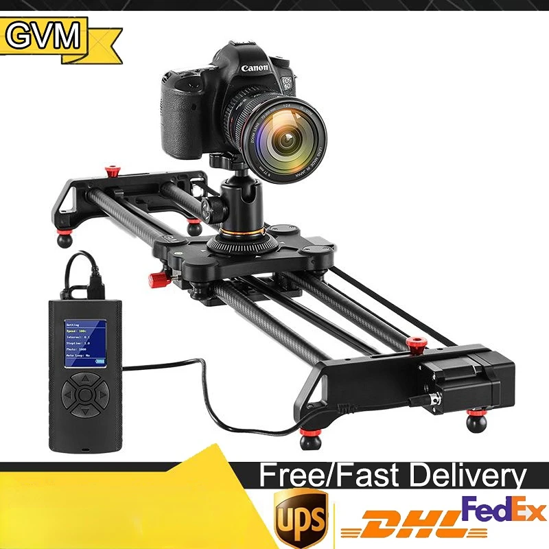 

GVM GR-80QD 80/120 см, профессиональный слайдер для камеры, мотоциклическая направляющая из углеродного волокна для видеокамеры DSLR